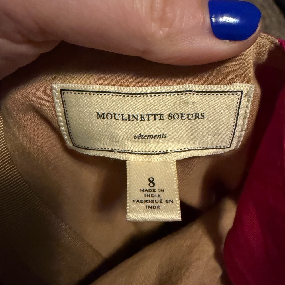Anthropologie Moulinette Soeurs Dress Womens 8 Rose Pink Sierra Rhododendron - Picture 3 of 12